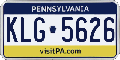 PA license plate KLG5626