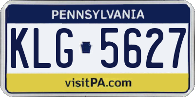 PA license plate KLG5627