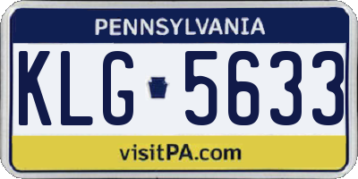 PA license plate KLG5633
