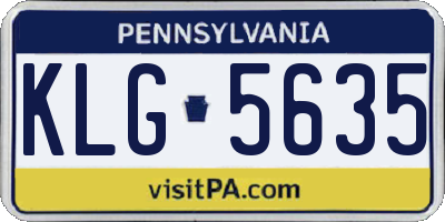 PA license plate KLG5635