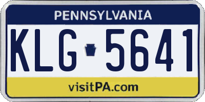 PA license plate KLG5641