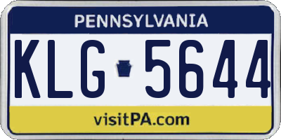 PA license plate KLG5644