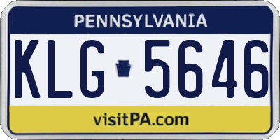 PA license plate KLG5646
