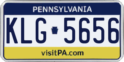 PA license plate KLG5656