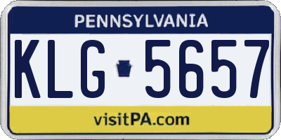 PA license plate KLG5657