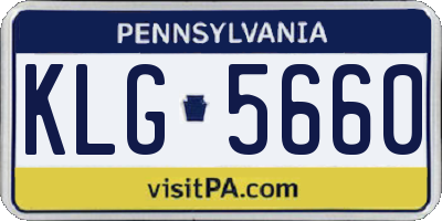 PA license plate KLG5660