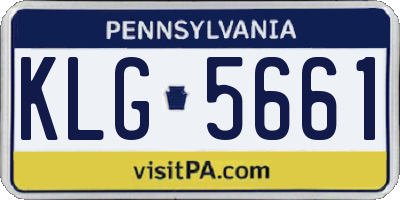 PA license plate KLG5661