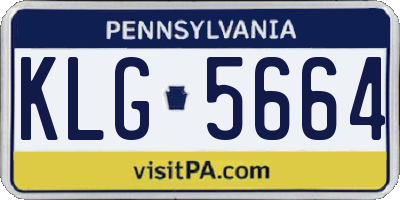 PA license plate KLG5664