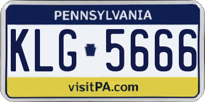 PA license plate KLG5666