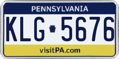 PA license plate KLG5676