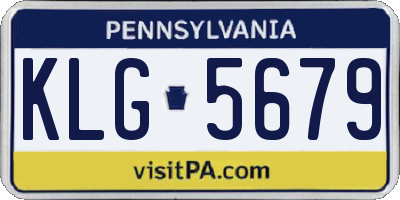 PA license plate KLG5679