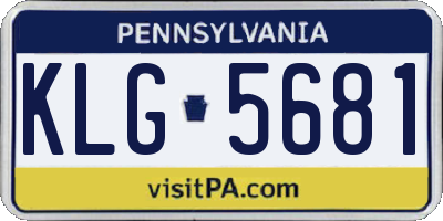 PA license plate KLG5681