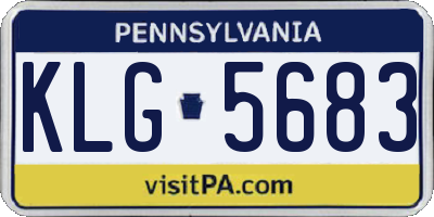 PA license plate KLG5683