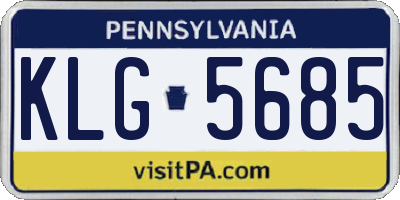PA license plate KLG5685