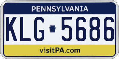 PA license plate KLG5686