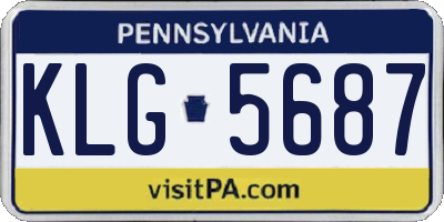 PA license plate KLG5687