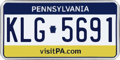 PA license plate KLG5691