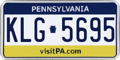PA license plate KLG5695