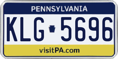 PA license plate KLG5696