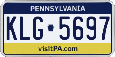 PA license plate KLG5697