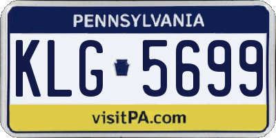 PA license plate KLG5699