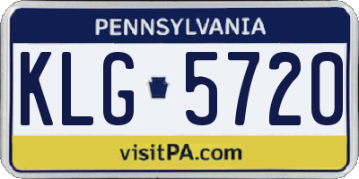 PA license plate KLG5720