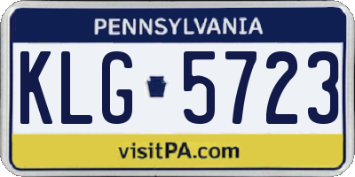 PA license plate KLG5723