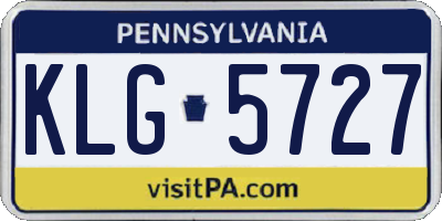 PA license plate KLG5727