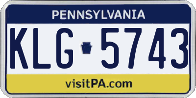 PA license plate KLG5743