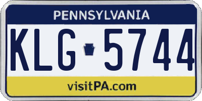 PA license plate KLG5744