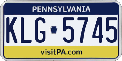 PA license plate KLG5745