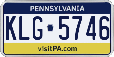 PA license plate KLG5746