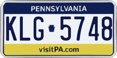 PA license plate KLG5748