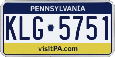 PA license plate KLG5751