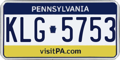 PA license plate KLG5753