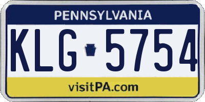 PA license plate KLG5754