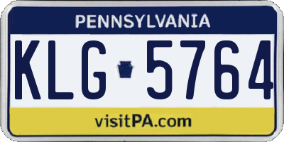 PA license plate KLG5764