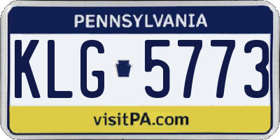 PA license plate KLG5773