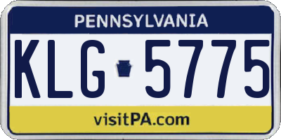 PA license plate KLG5775