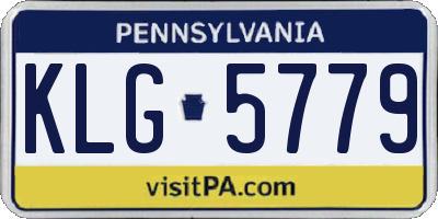 PA license plate KLG5779