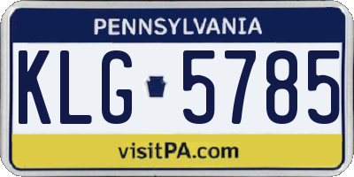 PA license plate KLG5785