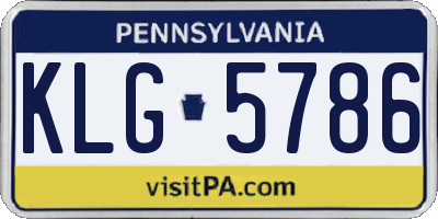PA license plate KLG5786