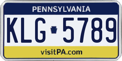 PA license plate KLG5789