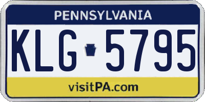 PA license plate KLG5795