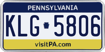PA license plate KLG5806