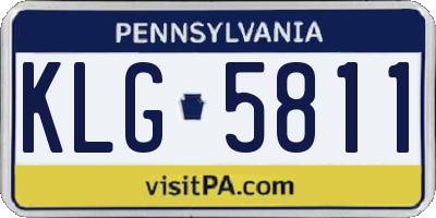 PA license plate KLG5811
