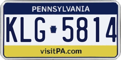 PA license plate KLG5814