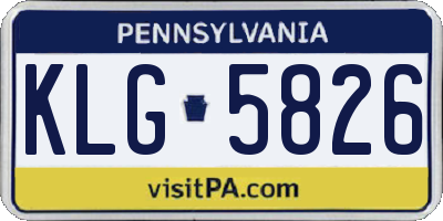 PA license plate KLG5826