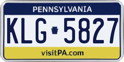 PA license plate KLG5827