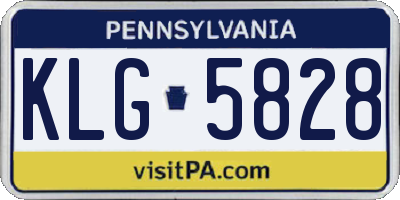 PA license plate KLG5828